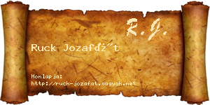 Ruck Jozafát névjegykártya